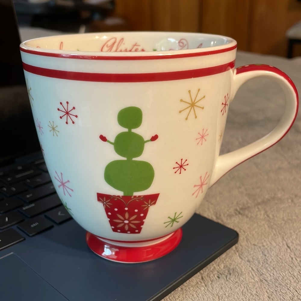 Starbucks Collectible Holiday 2006 Snowman Topiary Footed Mug 16 oz